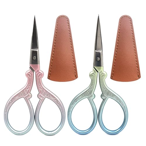2 Stück Nähschere, Edelstahlschere, Bastelschere, Büro-Schreibwarenschere, Diy-Bastelschere, Mehrzweck-Kleinschere 2 Stück Nähschere, Edelstahlschere, Bastelschere, Büro-Schreibwarenschere, Diy-Bastelschere, Mehrzweck-Kleinschere von SLEEKEE