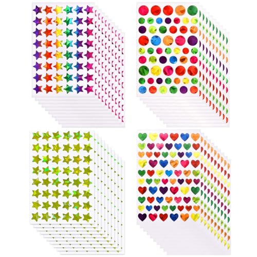 40 Blatt Laseraufkleber, Glitzeraufkleber, Belohnungsaufkleber Für Kinder, Dekorative Aufkleber, Scrapbook-Aufkleber 40 Blatt Laseraufkleber, Glitzeraufkleber, Belohnungsaufkleber Für Kinder, Dekorative Aufkleber, Scrapbook-Aufkleber von SLEEKEE