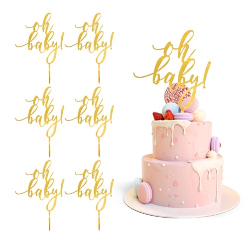6 Stück Geburtstagskucheneinsätze, Oh Baby Acryl-Kucheneinsätze, Baby-Kuchenaufsatz, Geeignet Für Hochzeitsfeier, Valentinstag-Kuchendekoration 6 Stück Geburtstagskucheneinsätze, Oh Baby Acryl-Kucheneinsätze, Baby-Kuchenaufsatz, Geeignet Für Hochzeitsfeier, Valentinstag-Kuchendekoration von SLEEKEE