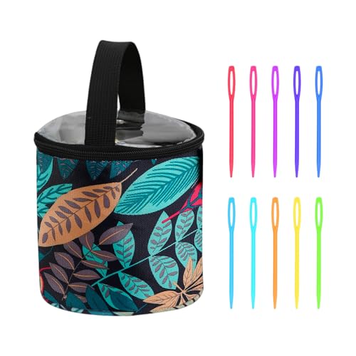 SLEEKEE 1 Nähtasche Und 10 Stricknadeln, Faltbare Aufbewahrungstasche, Tragbare Aufbewahrungstasche, Näh-Aufbewahrungswerkzeuge SLEEKEE 1 Nähtasche Und 10 Stricknadeln, Faltbare Aufbewahrungstasche, Tragbare Aufbewahrungstasche, Näh-Aufbewahrungswerkzeuge von SLEEKEE