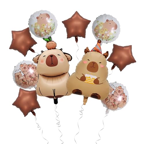 SLEEKEE 10 Stück Capybara-Themenballons, Cartoon-Ballons, Niedliche Kreative Ballons, Party-Dekorationsballons, Partyzubehör SLEEKEE 10 Stück Capybara-Themenballons, Cartoon-Ballons, Niedliche Kreative Ballons, Party-Dekorationsballons, Partyzubehör von SLEEKEE