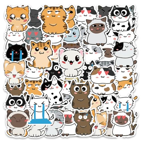 SLEEKEE 100 Blatt Cartoon-Katzenaufkleber, Niedliche Tieraufkleber, wasserdichte Vinyl-Graffiti-Aufkleber, Lustige Dekorative Aufkleber, Scrapbook-Aufkleber, DIY-Dekorative Aufkleber SLEEKEE 100 Blatt Cartoon-Katzenaufkleber, Niedliche Tieraufkleber, wasserdichte Vinyl-Graffiti-Aufkleber, Lustige Dekorative Aufkleber, Scrapbook-Aufkleber, DIY-Dekorative Aufkleber von SLEEKEE