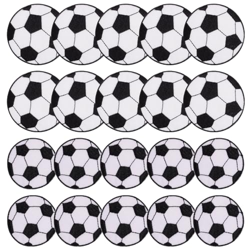 SLEEKEE 20 Stück Fußball-Aufnäher, Cartoon-Gestickte Stoff-Aufnäher, Bügel-Aufnäher, Können Auf Kleidung, Hüten, Taschen Verwendet Werden SLEEKEE 20 Stück Fußball-Aufnäher, Cartoon-Gestickte Stoff-Aufnäher, Bügel-Aufnäher, Können Auf Kleidung, Hüten, Taschen Verwendet Werden von SLEEKEE
