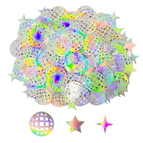 SLEEKEE 200 Stück Glitzer-Disco-Kugel-Konfetti, Vintage-Glitzer-Konfetti, Geburtstagsparty-Konfetti, Tischdekorations-Konfetti, DIY-Dekorations-Konfetti von SLEEKEE