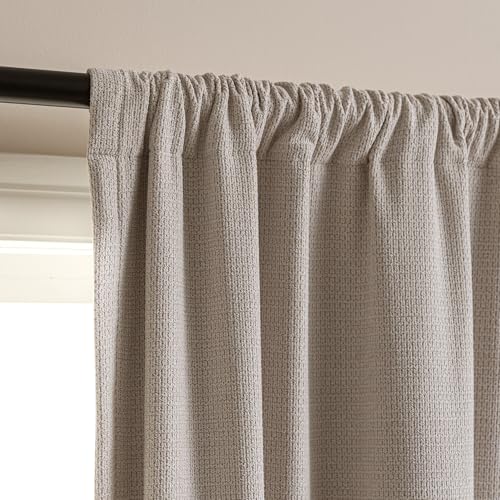 SLEEP ZONE Verdunkelungsvorhänge für Schlafzimmer und Wohnzimmer, Vorhänge und Vorhänge mit Wärmedämmung für Raumverdunkelung, Magnetverschluss, Vorhänge mit Rücklasche, Stangentasche (Beige, 106,7 x SLEEP ZONE Verdunkelungsvorhänge für Schlafzimmer und Wohnzimmer, Vorhänge und Vorhänge mit Wärmedämmung für Raumverdunkelung, Magnetverschluss, Vorhänge mit Rücklasche, Stangentasche (Beige, 106,7 x von SLEEP ZONE