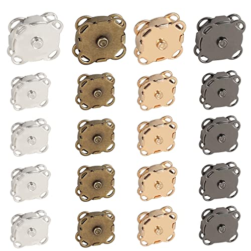 SLFYEE 20 Stücke Magnetknöpfe Nähen Magnetverschlüsse Schmuck Bekleidungszubehör Magnetische Knopf für Handarbeiten Basteln Kleidung Nähen Taschen von SLFYEE