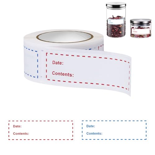 500 Stück Gefrieretiketten, Abnehmbare Gefrieretiketten Haushaltsetiketten (75x25mm Farbig) -Selbstklebende Kühlschrank Etiketten,Bag Labels, Datum Etiketten,Universale Etiketten für Küche Marmelade von SLIVERBA