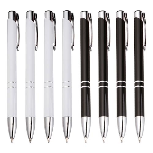 8 Stück Einziehbarer Kugelschreiber, Druckkugelschreiber Metall Kugelschreiber Ergonomische Einziehbarer Kulis,Hochwertig Kugelschreiber Set Schreibender für Büro & Haushalt Schulbedarf(Schwarz Weiß) 8 Stück Einziehbarer Kugelschreiber, Druckkugelschreiber Metall Kugelschreiber Ergonomische Einziehbarer Kulis,Hochwertig Kugelschreiber Set Schreibender für Büro & Haushalt Schulbedarf(Schwarz Weiß) von SLIVERBA