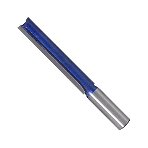 1 Stück 1/2 Zoll, 12 mm Schaft, extra Lange 3 Zoll Klinge, 1/2 Zoll Schnittdurchmesser, gerader Fräser, Holzbearbeitungsfräser, Fräser for die Holzbearbeitung (Color : 12mm Shank) von SLOYCA