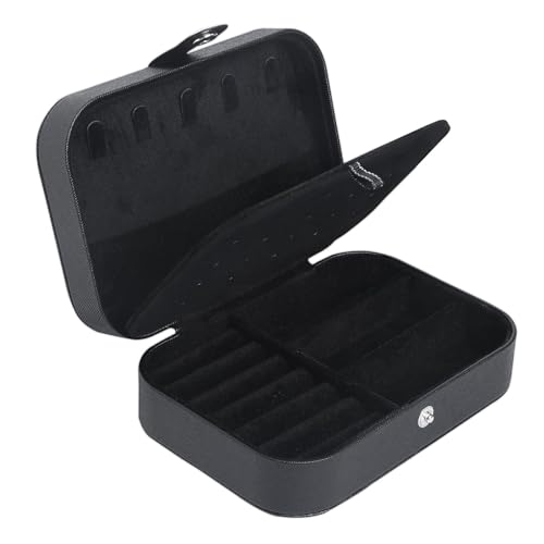Reise-Schmuckschatulle, kleine Schmuck-Organizer-Boxen für Frauen und Mädchen, 2-lagig, Reise-Schmuckkoffer, PU-Leder, Mini-Schmuckaufbewahrung, Präsentationshalter für Ohrringe, Ringe, Halsketten, Reise-Schmuckschatulle, kleine Schmuck-Organizer-Boxen für Frauen und Mädchen, 2-lagig, Reise-Schmuckkoffer, PU-Leder, Mini-Schmuckaufbewahrung, Präsentationshalter für Ohrringe, Ringe, Halsketten, von SLOZO