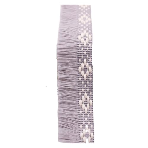 Fransenquastenbesatz, 1 Meter/Set, Quaste, Fransenbesatz, Stoffquasten, Fransenspitzenbesatz mit Quasten for Vorhangdekoration, DIY-Nähzubehör, Fransenbesatz, Quastenspitze (grau, 1 Meter)(Gray 1meter von SLSKO
