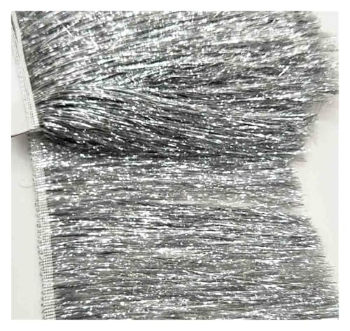 Fransenquastenbesatz, 1 Yard, 20 cm breit, Spitzenfransenbesatz, Quastenbesatz for lateinamerikanische Kleider, Bühnenkleidung, Zubehör, Spitzenband, Quastenbesatz, Quastenspitze (M6)(M5) von SLSKO