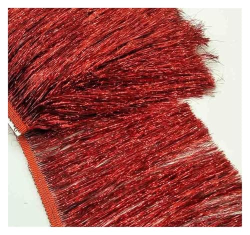 Fransenquastenbesatz, 1 Yard, 20 cm breit, Spitzenfransenbesatz, Quastenbesatz for lateinamerikanische Kleider, Bühnenkleidung, Zubehör, Spitzenband, Quastenbesatz, Quastenspitze (M6)(M9) von SLSKO