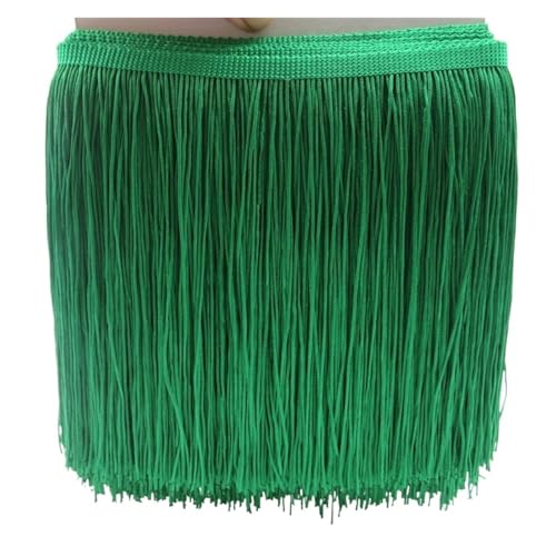 Fransenquastenbesatz, 1 Yard 20 cm lang, Polyester-Quastenfransen-Spitzenbesatzband for Nähen von lateinamerikanischen Kleidern, Bühnenkleidung, Vorhangzubehör, Fransenbesatz, Quastenspitze (rot)(Gree Fransenquastenbesatz, 1 Yard 20 cm lang, Polyester-Quastenfransen-Spitzenbesatzband for Nähen von lateinamerikanischen Kleidern, Bühnenkleidung, Vorhangzubehör, Fransenbesatz, Quastenspitze (rot)(Gree von SLSKO
