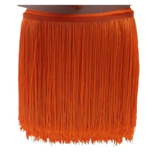 Fransenquastenbesatz, 1 Yard 20 cm lang, Polyester-Quastenfransen-Spitzenbesatzband for Nähen von lateinamerikanischen Kleidern, Bühnenkleidung, Vorhangzubehör, Fransenbesatz, Quastenspitze (rot)(Oran Fransenquastenbesatz, 1 Yard 20 cm lang, Polyester-Quastenfransen-Spitzenbesatzband for Nähen von lateinamerikanischen Kleidern, Bühnenkleidung, Vorhangzubehör, Fransenbesatz, Quastenspitze (rot)(Oran von SLSKO
