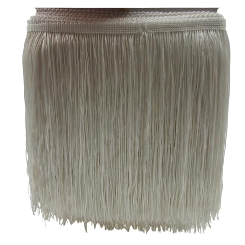 Fransenquastenbesatz, 1 Yard 20 cm lang, Polyester-Quastenfransen-Spitzenbesatzband for Nähen von lateinamerikanischen Kleidern, Bühnenkleidung, Vorhangzubehör, Fransenbesatz, Quastenspitze (rot)(Whit Fransenquastenbesatz, 1 Yard 20 cm lang, Polyester-Quastenfransen-Spitzenbesatzband for Nähen von lateinamerikanischen Kleidern, Bühnenkleidung, Vorhangzubehör, Fransenbesatz, Quastenspitze (rot)(Whit von SLSKO
