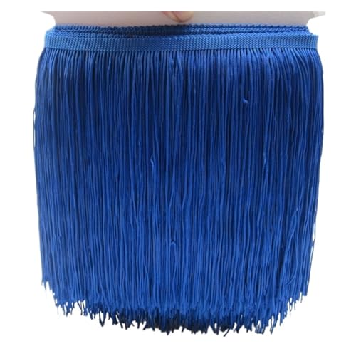Fransenquastenbesatz, 1 Yard 20 cm lang, Polyester-Quastenfransen-Spitzenbesatzband for Nähen von lateinamerikanischen Kleidern, Bühnenkleidung, Vorhangzubehör, Fransenbesatz, Quastenspitze (rot)(Blue Fransenquastenbesatz, 1 Yard 20 cm lang, Polyester-Quastenfransen-Spitzenbesatzband for Nähen von lateinamerikanischen Kleidern, Bühnenkleidung, Vorhangzubehör, Fransenbesatz, Quastenspitze (rot)(Blue von SLSKO