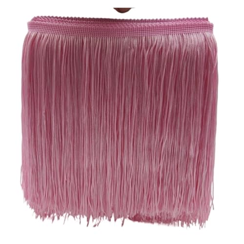 Fransenquastenbesatz, 1 Yard 20 cm lang, Polyester-Quastenfransen-Spitzenbesatzband for Nähen von lateinamerikanischen Kleidern, Bühnenkleidung, Vorhangzubehör, Fransenbesatz, Quastenspitze (rot)(Pink Fransenquastenbesatz, 1 Yard 20 cm lang, Polyester-Quastenfransen-Spitzenbesatzband for Nähen von lateinamerikanischen Kleidern, Bühnenkleidung, Vorhangzubehör, Fransenbesatz, Quastenspitze (rot)(Pink von SLSKO