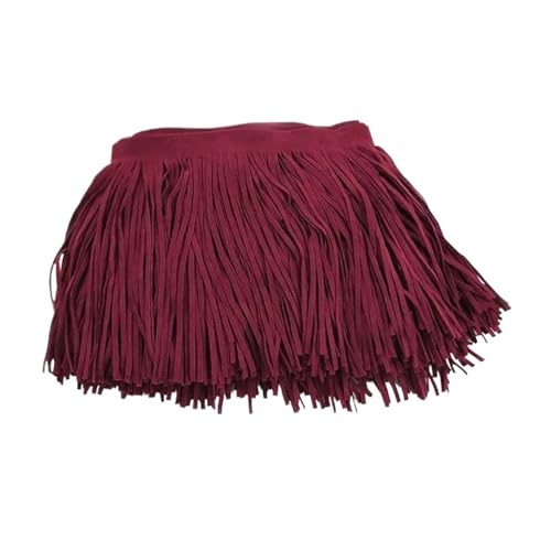 Fransenquastenbesatz, 2 Meter, 10–30 cm x 3 mm, Leder-Wildleder-Quastenfransen-Spitzenband for Handtaschen, Kleidung, Kleider, Dekor, DIY-Nähzubehör, Fransenbesatz, Quastenspitze (TF207-Rot, 3 mm x 20 Fransenquastenbesatz, 2 Meter, 10–30 cm x 3 mm, Leder-Wildleder-Quastenfransen-Spitzenband for Handtaschen, Kleidung, Kleider, Dekor, DIY-Nähzubehör, Fransenbesatz, Quastenspitze (TF207-Rot, 3 mm x 20 von SLSKO