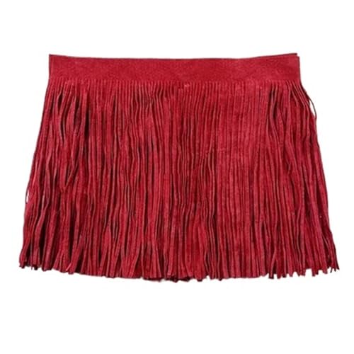 Fransenquastenbesatz, 2 Meter, 10–30 cm x 3 mm, Leder-Wildleder-Quastenfransen-Spitzenband for Handtaschen, Kleidung, Kleider, Dekor, DIY-Nähzubehör, Fransenbesatz, Quastenspitze (TF207-Rot, 3 mm x 20 Fransenquastenbesatz, 2 Meter, 10–30 cm x 3 mm, Leder-Wildleder-Quastenfransen-Spitzenband for Handtaschen, Kleidung, Kleider, Dekor, DIY-Nähzubehör, Fransenbesatz, Quastenspitze (TF207-Rot, 3 mm x 20 von SLSKO