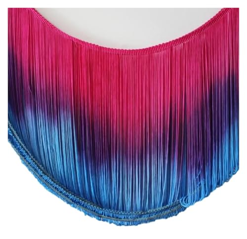 Fransenquastenbesatz, 4,5 m/Set, Fransenquaste, lateinamerikanischer Besatz, Dip-Dye-Ombré-Rayon-Makramee-Spitze, Samba-Tanzbekleidung, Besatz for Nähen, 25–30 cm, Fransenbesatz, Quastenspitze (Dunkel Fransenquastenbesatz, 4,5 m/Set, Fransenquaste, lateinamerikanischer Besatz, Dip-Dye-Ombré-Rayon-Makramee-Spitze, Samba-Tanzbekleidung, Besatz for Nähen, 25–30 cm, Fransenbesatz, Quastenspitze (Dunkel von SLSKO
