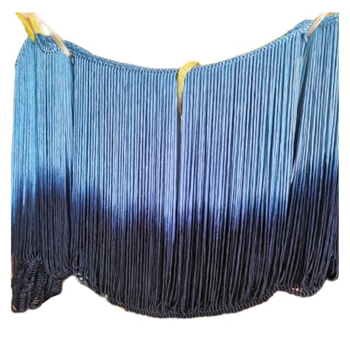 Fransenquastenbesatz, 4,5 m/Set, Fransenquaste, lateinamerikanischer Besatz, Dip-Dye-Ombré-Rayon-Makramee-Spitze, Samba-Tanzbekleidung, Besatz for Nähen, 25–30 cm, Fransenbesatz, Quastenspitze (Dunkel Fransenquastenbesatz, 4,5 m/Set, Fransenquaste, lateinamerikanischer Besatz, Dip-Dye-Ombré-Rayon-Makramee-Spitze, Samba-Tanzbekleidung, Besatz for Nähen, 25–30 cm, Fransenbesatz, Quastenspitze (Dunkel von SLSKO