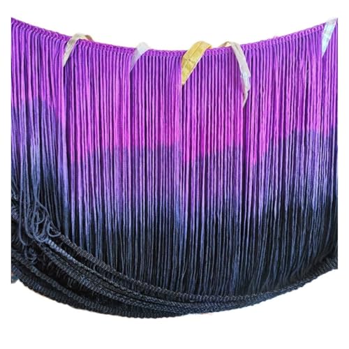 Fransenquastenbesatz, 4,5 m/Set, Fransenquaste, lateinamerikanischer Besatz, Dip-Dye-Ombré-Rayon-Makramee-Spitze, Samba-Tanzbekleidung, Besatz for Nähen, 25–30 cm, Fransenbesatz, Quastenspitze (Dunkel Fransenquastenbesatz, 4,5 m/Set, Fransenquaste, lateinamerikanischer Besatz, Dip-Dye-Ombré-Rayon-Makramee-Spitze, Samba-Tanzbekleidung, Besatz for Nähen, 25–30 cm, Fransenbesatz, Quastenspitze (Dunkel von SLSKO