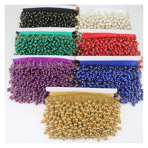 Fransenquastenbesatz, 4,5 m Perlenbesatz mit Kristallanhänger, Fransen-Spitzenbesatz, Quaste, DIY, Bühnenkleidung, Heimvorhang, Hochzeit, dekoratives Zubehör, Nähen, Fransenbesatz, Quastenspitze (rot) Fransenquastenbesatz, 4,5 m Perlenbesatz mit Kristallanhänger, Fransen-Spitzenbesatz, Quaste, DIY, Bühnenkleidung, Heimvorhang, Hochzeit, dekoratives Zubehör, Nähen, Fransenbesatz, Quastenspitze (rot) von SLSKO
