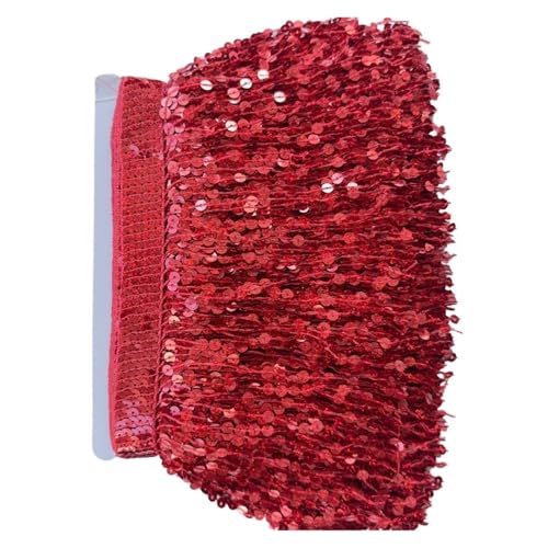 Fransenquastenbesatz, 9,1 m, Fransenquasten-Spitzenband, Paillettenbesatz, 15 cm breit, for lateinamerikanische Tanzkostüme, Kleiderdekoration, DIY-Nähen, Fransenbesatz, Quastenspitze (rot, 9,1 m)(Red Fransenquastenbesatz, 9,1 m, Fransenquasten-Spitzenband, Paillettenbesatz, 15 cm breit, for lateinamerikanische Tanzkostüme, Kleiderdekoration, DIY-Nähen, Fransenbesatz, Quastenspitze (rot, 9,1 m)(Red von SLSKO