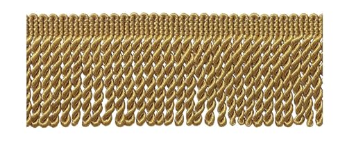 Fransenquastenbesatz, Vorhangfransen, Fransenbesatz (5,5 cm x 11 m), Stoffbesätze, Nähen, DIY-Dekoration for Vorhang, Sofa, Kleidung, Fransenbesatz, Quastenspitze von SLSKO