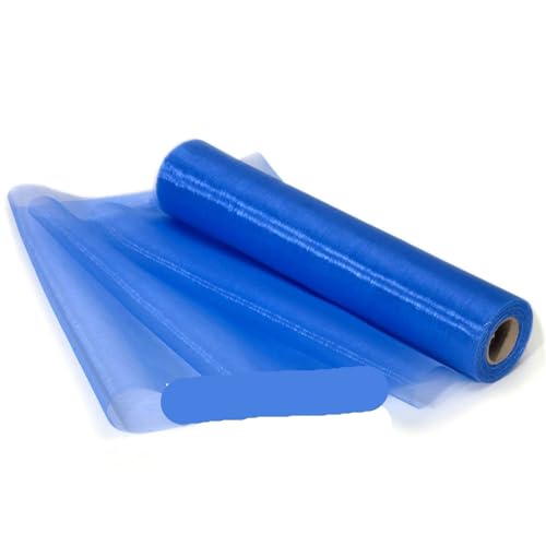Netzgarnrolle, 25 m x 29 cm, transparenter Rollenstoff, DIY-Hochzeitsparty, Stuhlschärpe, Schleifen, Tischläufer, Swag-Dekor, Netzstoff (rot)(Blue) von SLSKO