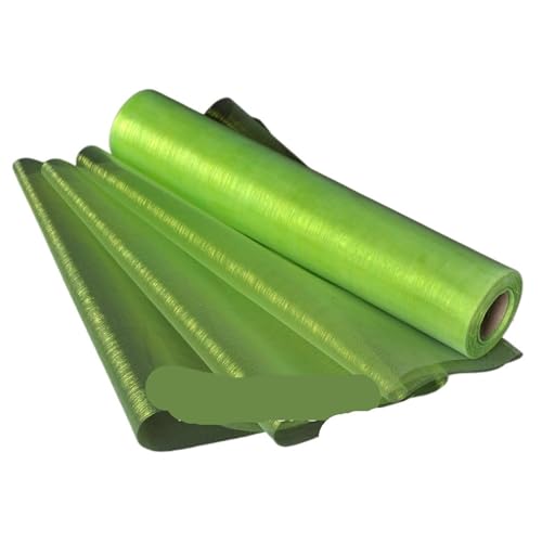 Netzgarnrolle, 25 m x 29 cm, transparenter Rollenstoff, DIY-Hochzeitsparty, Stuhlschärpe, Schleifen, Tischläufer, Swag-Dekor, Netzstoff (rot)(Light Green) von SLSKO