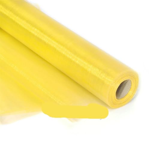Netzgarnrolle, 25 m x 29 cm, transparenter Rollenstoff, DIY-Hochzeitsparty, Stuhlschärpe, Schleifen, Tischläufer, Swag-Dekor, Netzstoff (rot)(Yellow) von SLSKO