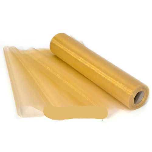 Netzgarnrolle, 25 m x 29 cm, transparenter Rollenstoff, DIY-Hochzeitsparty, Stuhlschärpe, Schleifen, Tischläufer, Swag-Dekor, Netzstoff (rot)(Yellow1) von SLSKO
