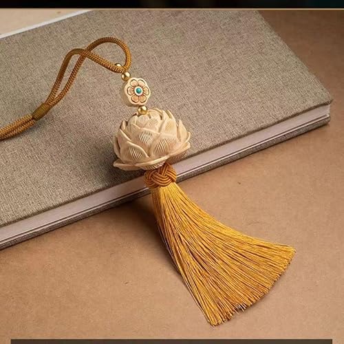 Quastenbesatz, exquisite Anhänger mit chinesischen Elementen, Anhänger mit Buchsbaum-Lotusmotiv for den Autorückspiegel, lange, exquisite Quastenanhänger, sichere und glücksbringende Anhänger for Männ Quastenbesatz, exquisite Anhänger mit chinesischen Elementen, Anhänger mit Buchsbaum-Lotusmotiv for den Autorückspiegel, lange, exquisite Quastenanhänger, sichere und glücksbringende Anhänger for Männ von SLSKO