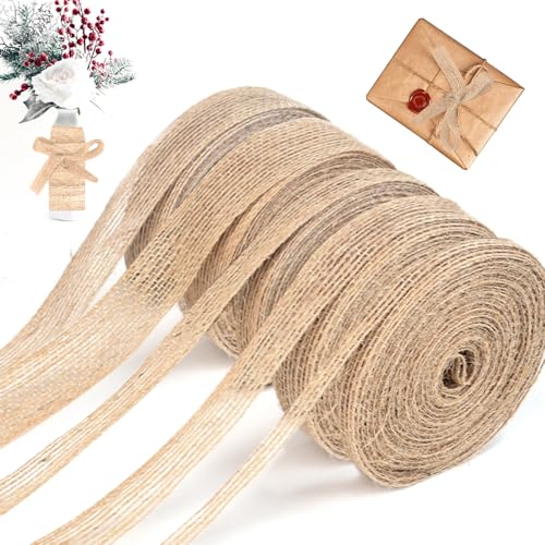 SLTAXAR 5 Rollen Juteband Vintage Sackleinen Band Geschenkband Juteband Schleifenband Jute 0,6/1/1,5/2/2,5cm*10m Rupfenband Natur Burlap Band Dekoband Natur Jute Leinenband für DIY Weihnachten Deko SLTAXAR 5 Rollen Juteband Vintage Sackleinen Band Geschenkband Juteband Schleifenband Jute 0,6/1/1,5/2/2,5cm*10m Rupfenband Natur Burlap Band Dekoband Natur Jute Leinenband für DIY Weihnachten Deko von SLTAXAR