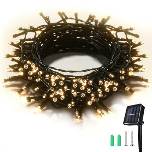 SLWOO Solar Lichterkette Aussen - 10M 100 LED Lichterkette Außen Solar mit 2 Modi, IP65 Wasserdicht Outdoor Solarlichterkette Warmweiß für Garten Terrasse Baum Balkon Hochzeit Party Weihnachten Deko SLWOO Solar Lichterkette Aussen - 10M 100 LED Lichterkette Außen Solar mit 2 Modi, IP65 Wasserdicht Outdoor Solarlichterkette Warmweiß für Garten Terrasse Baum Balkon Hochzeit Party Weihnachten Deko von SLWOO