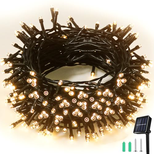 SLWOO Solar Lichterkette Aussen - 20M 200 LED Lichterkette Außen Solar mit 2 Modi, IP65 Wasserdicht Outdoor Solarlichterkette Warmweiß für Garten Terrasse Baum Balkon Hochzeit Party Weihnachten Deko SLWOO Solar Lichterkette Aussen - 20M 200 LED Lichterkette Außen Solar mit 2 Modi, IP65 Wasserdicht Outdoor Solarlichterkette Warmweiß für Garten Terrasse Baum Balkon Hochzeit Party Weihnachten Deko von SLWOO
