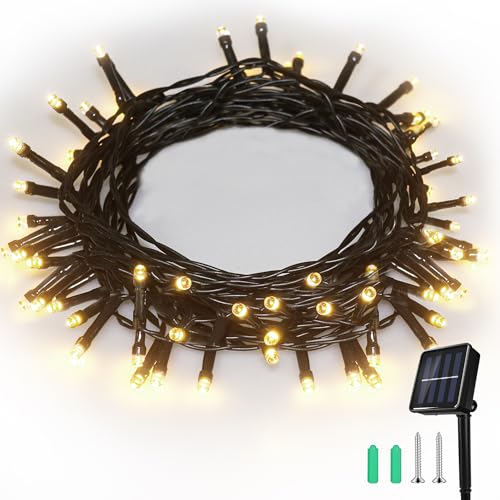 SLWOO Solar Lichterkette Aussen - 5M 50 LED Lichterkette Außen Solar mit 2 Modi, IP65 Wasserdicht Outdoor Solarlichterkette Warmweiß für Garten Terrasse Baum Balkon Hochzeit Party Weihnachten Deko SLWOO Solar Lichterkette Aussen - 5M 50 LED Lichterkette Außen Solar mit 2 Modi, IP65 Wasserdicht Outdoor Solarlichterkette Warmweiß für Garten Terrasse Baum Balkon Hochzeit Party Weihnachten Deko von SLWOO