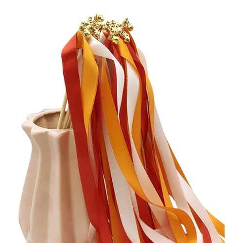10 Stück Hochzeitsstab mit Glocken, Seidenband, Stäbe, Zeremonie, Partys, Dekoration, Feiertage, Feiern, Zubehör 10 Stück Hochzeitsstab mit Glocken, Seidenband, Stäbe, Zeremonie, Partys, Dekoration, Feiertage, Feiern, Zubehör von SLXLYH