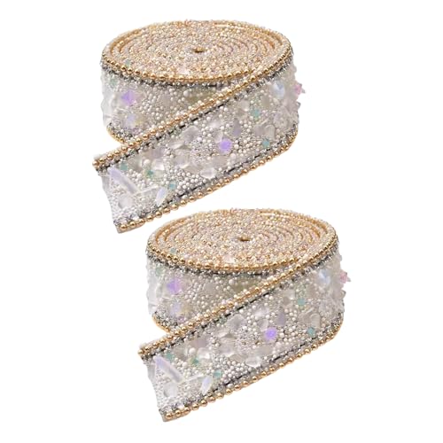 2 Rollen Strass-Kette zum Aufbügeln/Aufnähen, zum Nähen, Basteln, Schmuckherstellung, Party, Hochzeitsdekoration 2 Rollen Strass-Kette zum Aufbügeln/Aufnähen, zum Nähen, Basteln, Schmuckherstellung, Party, Hochzeitsdekoration von SLXLYH