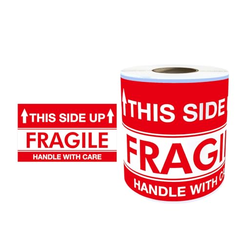 200 Stück Fragile Warnaufkleber 7,6 x 12,7 cm Diese Seite nach oben Etiketten für den Versand von Umzugskartons, selbstklebend, mit Sorgfalt behandelt 200 Stück Fragile Warnaufkleber 7,6 x 12,7 cm Diese Seite nach oben Etiketten für den Versand von Umzugskartons, selbstklebend, mit Sorgfalt behandelt von SLXLYH