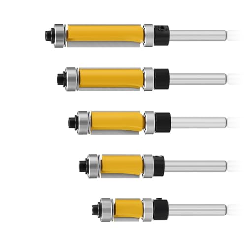 5/15pcs 1/4 Zoll Lagervorlage Trible TRICKING ROUTER BIT Gerade Endmühle Trimmer Reinigungsspülung Trim Cutter Tool Installation Holz Router Bit Werkzeug 5/15pcs 1/4 Zoll Lagervorlage Trible TRICKING ROUTER BIT Gerade Endmühle Trimmer Reinigungsspülung Trim Cutter Tool Installation Holz Router Bit Werkzeug von SLXLYH