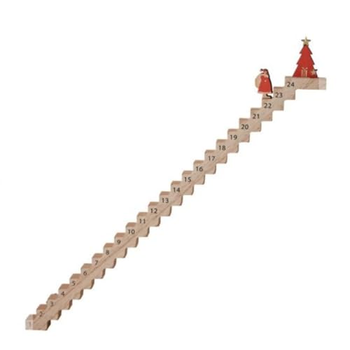 Adventskalender, Weihnachtsmann-Treppen-Adventskalender, Yuletide-Countdowns, Holz-Kalender mit Kletterstufen, für Weihnachtsdekoration, Büro, Weihnachtsdekoration Adventskalender, Weihnachtsmann-Treppen-Adventskalender, Yuletide-Countdowns, Holz-Kalender mit Kletterstufen, für Weihnachtsdekoration, Büro, Weihnachtsdekoration von SLXLYH