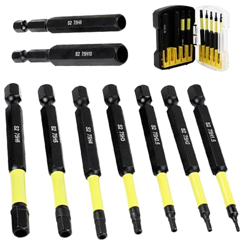 Beruf 9pcs Hexagonaler Allen Spanner Drill Bit Set H1.5 Bis H10 Für Schlagdurchzieher Mit Magnetischer Speicherbox Beruf 9pcs Hexagonaler Allen Spanner Drill Bit Set H1.5 Bis H10 Für Schlagdurchzieher Mit Magnetischer Speicherbox von SLXLYH