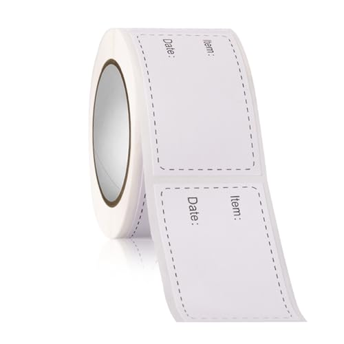 Gefrierschrank-Etiketten, 5 x 3 cm, selbstklebende Etiketten für Lebensmittelorganisation, 250 Stück Aufkleberrolle von SLXLYH