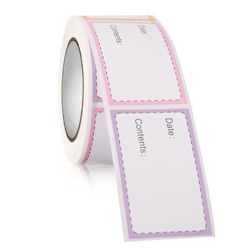 Gefrierschrank-Etiketten, 5 x 3 cm, selbstklebende Etiketten für Lebensmittelorganisation, 250 Stück Aufkleberrolle Gefrierschrank-Etiketten, 5 x 3 cm, selbstklebende Etiketten für Lebensmittelorganisation, 250 Stück Aufkleberrolle von SLXLYH