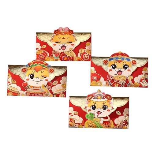 Papiertüte, traditionelles Schlangenjahr, multifunktional, chinesische Tierkreiszeichen, Geldbeutel, 4 Stück von SLXLYH