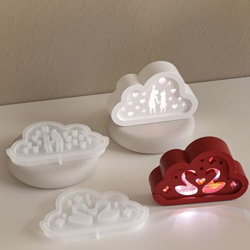 SLXLYH 1 Set Wolken-Silikonform, kreative Form für Bastelarbeiten und romantische Wohndekorationsprojekte (Elch-Kombination) von SLXLYH