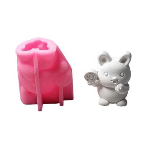 SLXLYH 3D-Hasen-Kerzenformen mit Lutscher, schöne Tier-Silikonform, Ornament-Formen, Kerzenherstellung, Epoxidharz-Formen SLXLYH 3D-Hasen-Kerzenformen mit Lutscher, schöne Tier-Silikonform, Ornament-Formen, Kerzenherstellung, Epoxidharz-Formen von SLXLYH